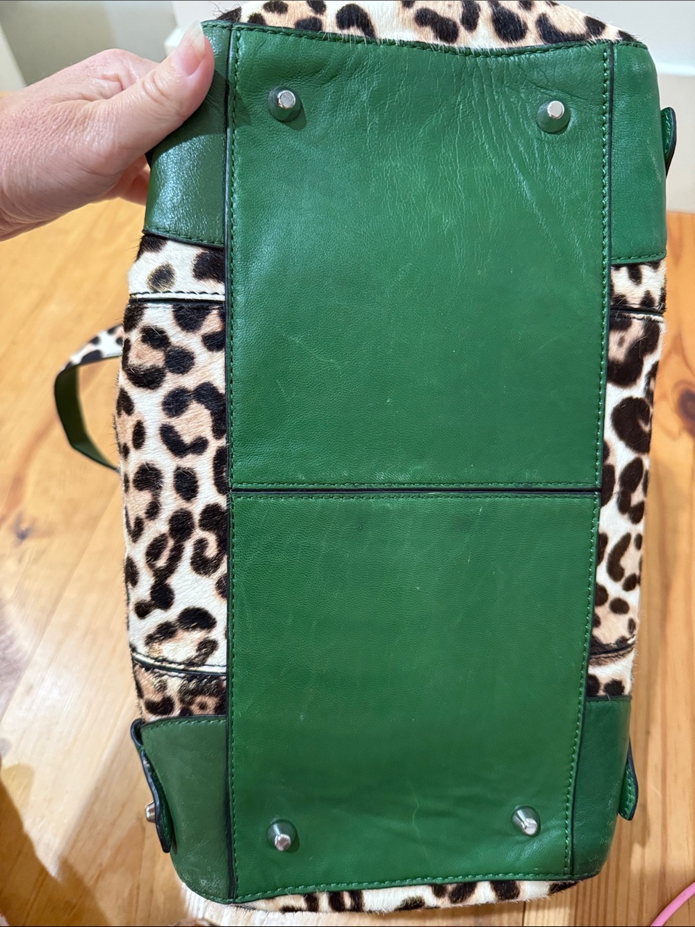 Juicy Couture Leopard Green Leather Y2K bag - Picture 5 of 8